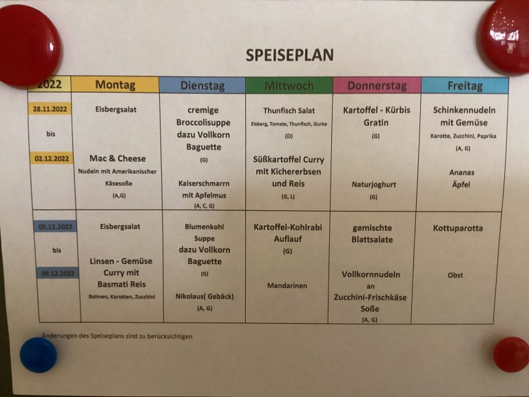 Speiseplan – Katholischer Kindergarten St. Martin
